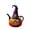 A, variant on Leeye Halloween Acrylic Pumpkin Teapot Hanging Ornament, Spooky Tea Pot Decoration for Window Wall Kitchen Decor, Orange 3.15x2.28in