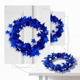 thumbnail image 2 of XGFHYJEH 250th Anniversary 4th of July Patriotic Wreath, Red White Blue Front Door Wreath, Waterproof Fade Resistant American Flag Wreath for Porch Wall Home Decor, 2 of 5