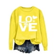 thumbnail image 4 of Valentines Sweatshirts for Women Fleece Crewneck Pullover Tops Long Sleeve Love Heart Shirts Warm Casual Hoodies Fashion Trendy Tees Graphic Lover Gift Holiday Outfits for Women, 4 of 5