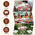 thumbnail image 7 of Cardinal Bird Round Tablecloth, Fitted Table Cover with Elastic for 55"-60" Round Tables, Winter Poinsettia Berry Pine Cones Floral Table Cloth Outdoor Indoor Dinning Party Waterproof Tablecloths, 7 of 7