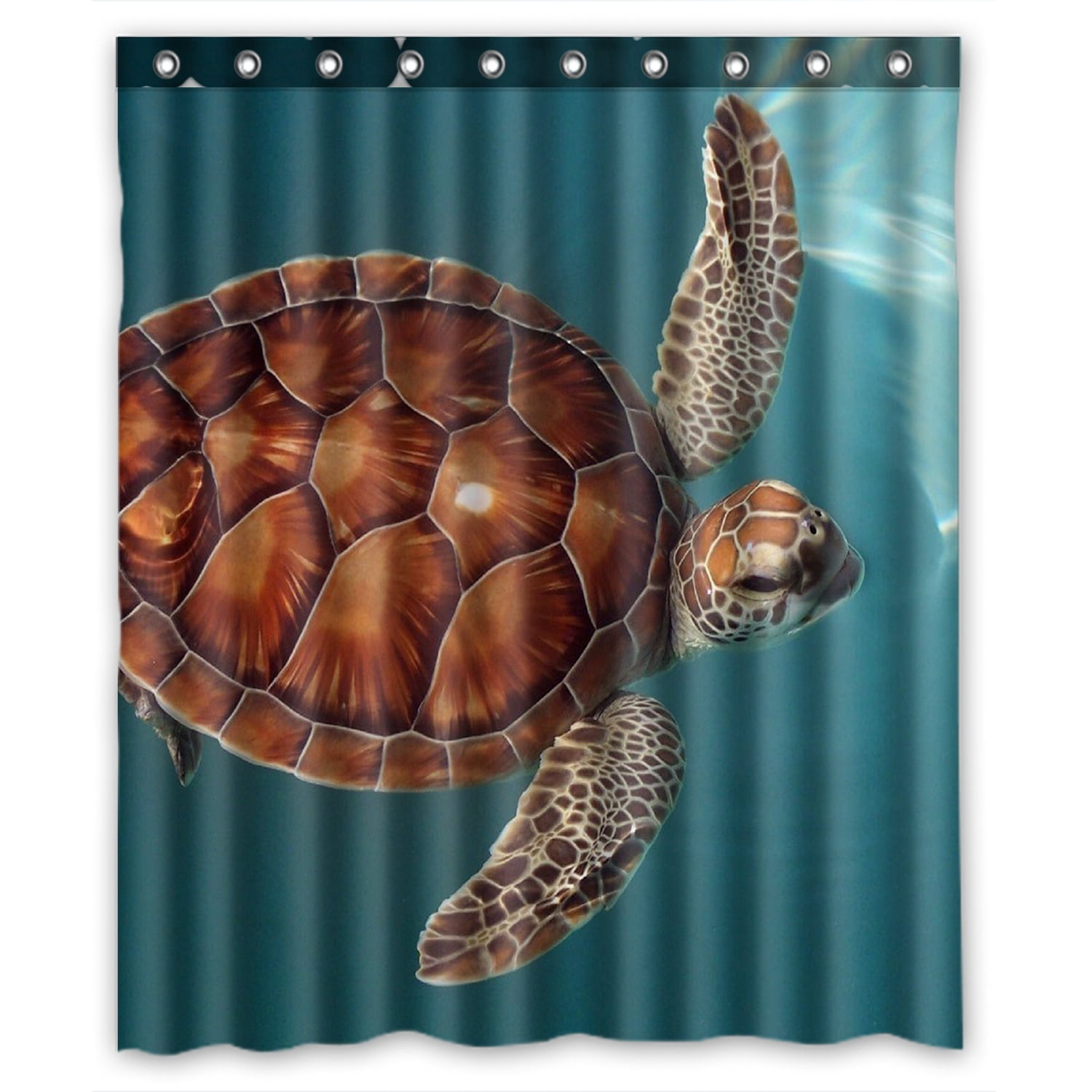 ZKGK Sea Turtle Waterproof Shower Curtain Bathroom Decor Sets with