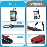 2 Pack Multicolor Waterproof Phone Pouch, Large Phone Waterproof Case Dry Bag, Protection Level: IP68, Black