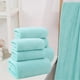 thumbnail image 5 of Pack de 6 toallas de baño | Toallas de baño de algodón suaves, gruesas y absorbentes | 2 toallas de baño 140x70cm + 4 toallas faciales 75x35cm | Secado rápido | Polivalente | Spa, Gimnasio, 5 of 7