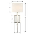 thumbnail image 2 of CLI-231-PN Crystorama Lighting Clifton - One Light Wall Sconce-Polished Nickel Finish, 2 of 8