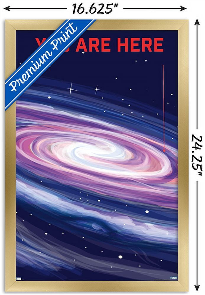 Well This Is Awkward - You Are Here Wall Poster, 14.725" x 22.375" Framed