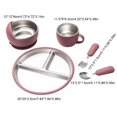 thumbnail image 2 of Lunxisen 1 Pcs Stainless Steel Suction Cup Fork And Spoon Set Toddler Self Feeding Utensils Non Silicone Suction Plate For Mealtime, 2 of 7