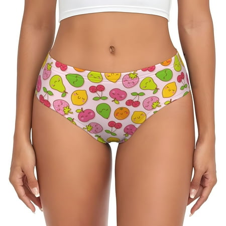 Womens Underwear - Cute Avocado Orange No Show Seamless Underwear for Women  Kawaii Soft Stretch Women s Panties  Hipster Ladies Panties Bikini Underwear Briefs