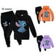 thumbnail image 2 of Lilo Stitch Chándal 2 Piezas Sudadera con Capucha Conjunto de Pantalones con Capucha Ropa Deportiva para niños-Negro-150 cm brillar Electrónica, 2 of 3