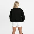 thumbnail image 2 of Women's Gameday Couture Black Kansas State Wildcats Oversized Powerhouse Play Black Label Premium Fleece Sweatshirt, 2 of 5