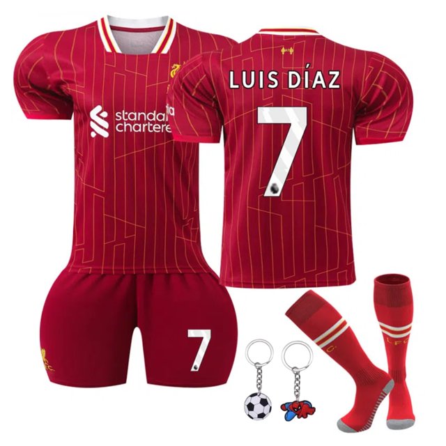 2025 Liverpool Domicile 7 Luis Diaz Maillot de Soccer Kits