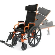Circle Specialty Ziggo Pro 14 Reclining Manual Wheelchair for Kids, Young Adults. Foldable Design Makes it Easy to Carry and Store. Eye-catching Colored Steel Frame with Straps & Desk Length Armrest