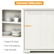 thumbnail image 4 of Kitchen storage cabinet with sliding door sideboard cabinet, adjustable partition Sideboard Cabinet, space saving kitchen storage cabinet, classical white, 4 of 6