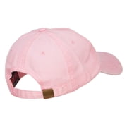Feather Embroidered Washed Cap - Pink OSFM