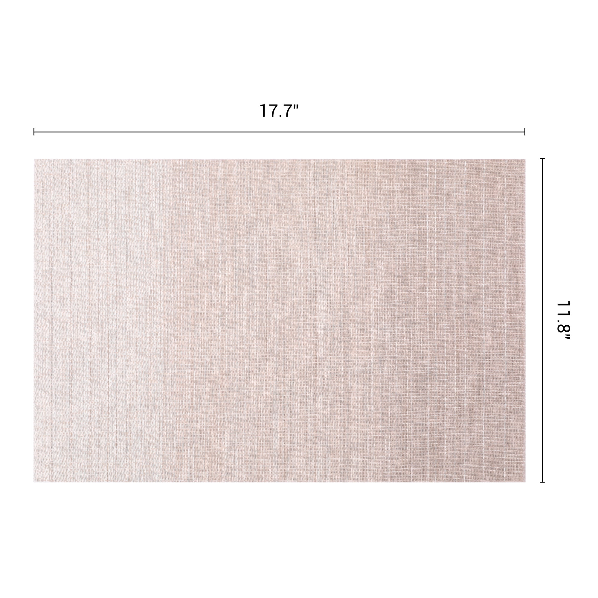 Unique Bargains Set of 6 Rectangle Placemats for Table Decor Beige 17.7x11.8inch