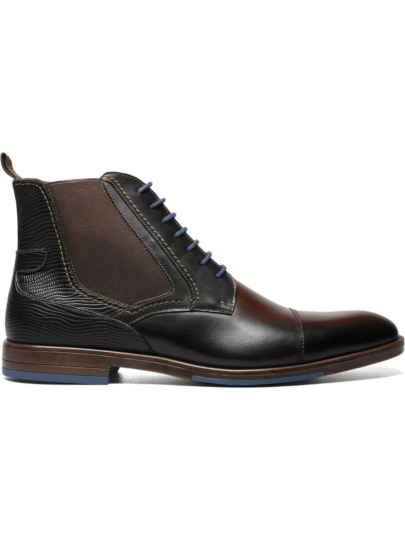 STACY ADAMS Mens Brown Cushioned Rafferty Almond Toe Lace-Up 