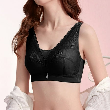 

eczipvz Womens Lingerie Bra for Women L Bust Full Coverage Non Padded Support Black 38C