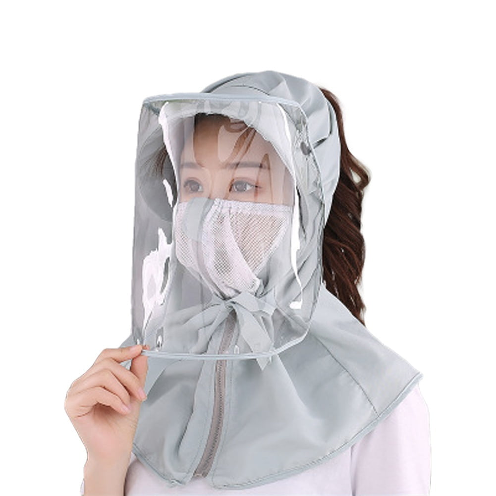 Women Summer Sun Hat, UV Protection Visor Hat with Face Shield and Neck