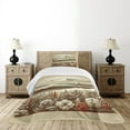 thumbnail image 4 of Ambesonne Nautical Quilted Bedspread Set 2 Pcs, Floral Sea Shore and Boat, Twin Size, Grey Yellow Dark Salmon, 4 of 5