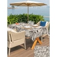 thumbnail image 5 of Outdoor Tablecloth with Umbrella Hole for Patio/Picnic/Party/Camping, Grey Coastal Waterproof Table Cloth Rectangle Table Cover Washable, Summer Conch Starfish Scallops Vintage Nautical (60"x 102"), 5 of 9