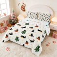 thumbnail image 3 of Manfei Pine King Size Comforter Sets Holiday Comforters King Size, Peach Pink 3pcs 1 Comforter and 2 Pillowcases, Xmas Reversible, 3 of 6
