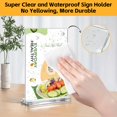 thumbnail image 4 of Acrylic Sign Holder 8.5 x 11, 8 Pack Clear Menu Stand, Double-Sided Clear Sign Holder, Vertical Plastic Stands for Display, Stand up Table Top Frame, 4 of 7