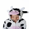 thumbnail image 4 of WhouRiu Girls Halloween Long Sleeve Jumpsuit Cartoon Graphic Zipper Hooded Romper Kids Autumn Winter Warm Cozy Fuzzy Cute Homewear,13-14 Years, 4 of 6