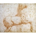 thumbnail image 3 of Raphael 18x15 Black Modern Framed Museum Art Print Titled - Study of One of The Quirinal Marble Horses, 3 of 5