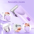 thumbnail image 3 of Depiladora eléctrica 2 en 1 para mujer - Doble cabezal, cuchillas de cerámica, USB C recargable, para rostro, axilas y piernas, 3 of 7