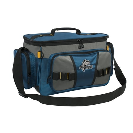 Okeechobee Fats Large Soft-Sided Fishing Tackle Bag with 2 Large Lure Box Blue Polyester