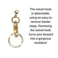 thumbnail image 4 of Trendy Lanyard, Women's Fashion Stainless Steel Chain Lanyard Jewelry 34 Inches Long, for Keys, Badge Holder., 4 of 6