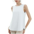 thumbnail image 2 of Otvok Womens New Casual Solid Color Sleeveless Loose Outside Wearing Smock Top, 2 of 6