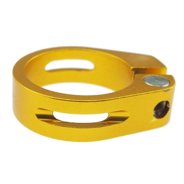 Abrazadera para de sillín, aleación de aluminio de 34,9 mm, abrazadera para tubo de asiento, abrazadera para tubo de bicicleta dorado Macarena Abrazadera de poste de sillín de bicicleta
