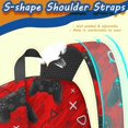 thumbnail image 5 of Game Controller Red Pattern 17" School Backpacks for Teens,Waterproof Oxford Fabric,S-Shape Padded Straps for School,Travel,Hiking,Camping, 5 of 6