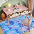 thumbnail image 6 of Lochas Soft Fluffy Rainbow Rugs Shaggy Colorful Carpet Plush Area Rug for Living Room Bedroom Nursery Kids Girls Playroom Rugs Home Decor Mat,3'x5', Purple&Blue, 6 of 8