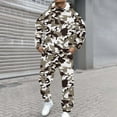 thumbnail image 2 of CONZONE Mens 2 Piece Sweatsuits Casual Men's Jogging Tracksuit Set Camouflage Graphic Pullover Hoodie Pants Sweat Suit for Men Cozy Fall Winter Athletic Track Suit Outfits, 2 of 4