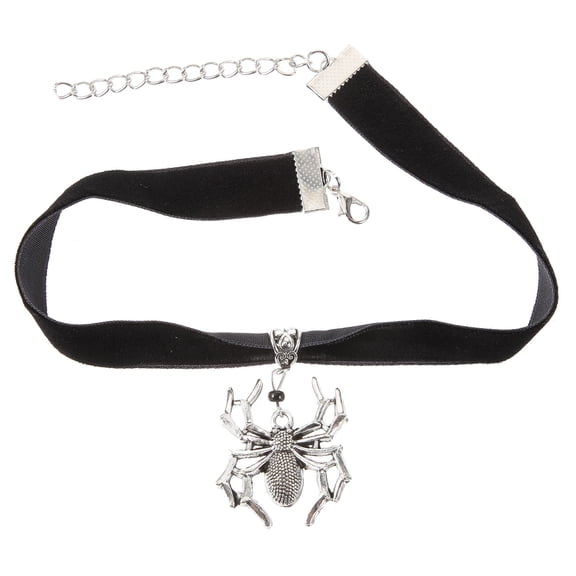 LOLIPPYY Black Spider Choker Necklace with Vintage Alloy Charm for Decoration