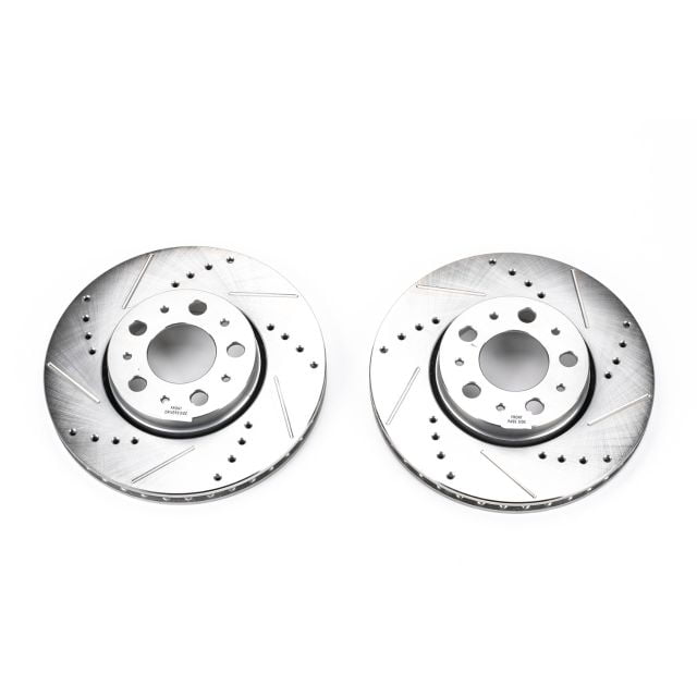 Power Stop EBR642XPR Evolution Drilled & Slotted Rotors -Front