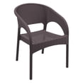 thumbnail image 1 of Compamia Panama Resin Wickerlook Patio Dining Arm Chair in Brown, 1 of 11