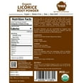 thumbnail image 3 of Organic Licorice Root Powder (Mulethi), Glycyrrhiza glabra, resealable Pack of 4 Oz/113 gm, USDA Organic, Natural Expectorant, Soothes Sore Throat, Candy Flavoring Agent, Superfood, 3 of 8
