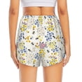 thumbnail image 3 of Picia Wildflower Honeybee Pattern Women's 2 in 1 Athletic Running Shorts High Waisted Workout Casual Gym Sweat Shorts with Comfy Liner Zipper Pockets-Medium, 3 of 9