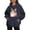 Navy, variant on NinXxx Ladies' Kitty Letter Sleeves Hoodie Casual Pullover Top Sky Blue M
