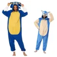 thumbnail image 2 of Pijama de una pieza de franela con dibujos de animales para invierno, cálido, para Halloween, Navidad, cosplay, con cremallera, ropa de estar por casa de Sonic, monos para niños, 2 of 4