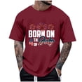 thumbnail image 2 of Tops para hombre, blusas y camisas de cuello redondo y manga corta para hombre, tops casuales de cuello redondo y manga corta con estampados especiales para hombre., 2 of 5