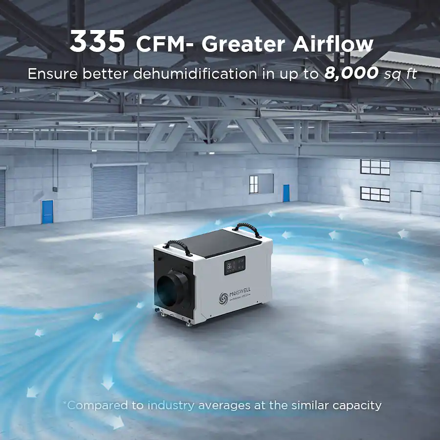Moiswell 235 Pints Commercial Dehumidifier with Pump for Crawl Space, Basement, Industry Water Damage