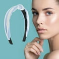 thumbnail image 2 of Ofertas Únicas 1 Pc Diademas Anchas de Patrón de Rayas Grace para Mujeres Blanco Azul, 2 of 6