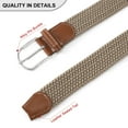 thumbnail image 2 of GAEKEAO Belt for Men 2 Pack Elastic Braided 1 3/8" Stretch Men Belts for Casual Pants and Jeans,Gift Box, 2 of 12