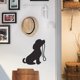 thumbnail image 3 of Pegatinas de pared Bearachild Negro silueta de perro decoración del hogar adhesivo que no daña las paredes, 3 of 6