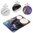 thumbnail image 4 of WOBOGO Cute Black Cat Kitchen Drying Mat Heat Resistant Drainage with Non-Slip Rubber Backing Hides Stains Super Absorbent Easy to Clean 16×18in, 4 of 8