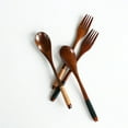 thumbnail image 4 of Usbinx Life Wooden Cooking Spoon and Fork Set Eco Friendly Utensils 22.5x2.8x1cm Heat Resistant Natural Wood, 4 of 5
