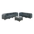thumbnail image 1 of Infini Furnishings 8-piece 134"x37" Chenille Modular Sofa Set in Gray, 1 of 1